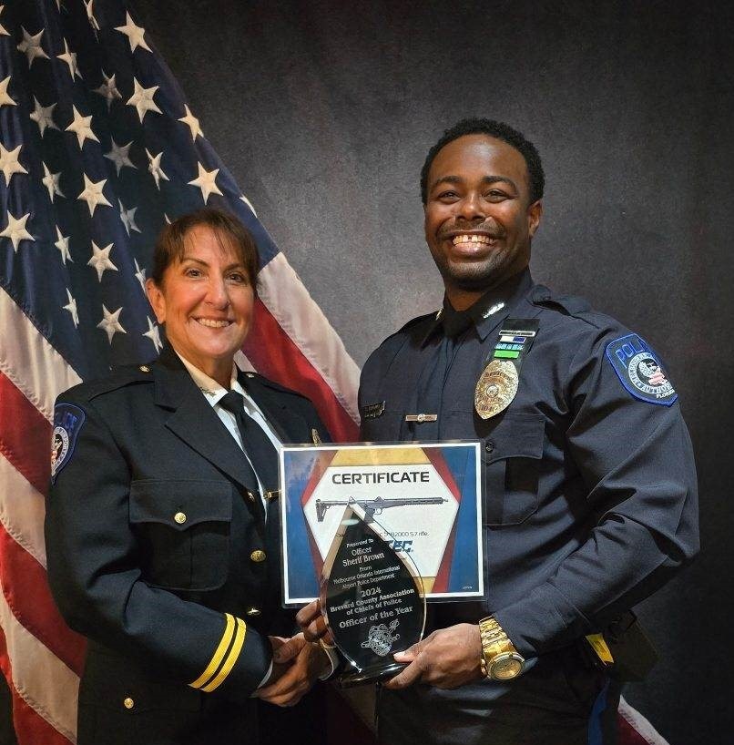 Chief Renee Purden and Officer Sherif Brown
