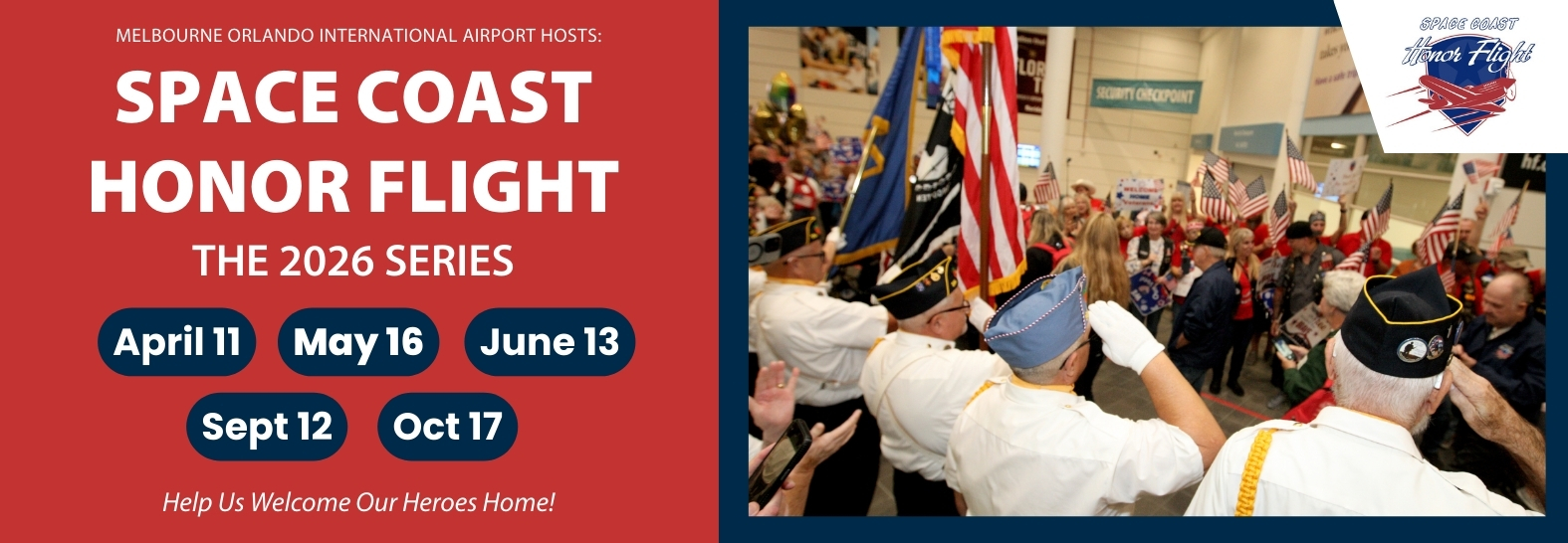 Space Coast Honor Flight Welcome Home Banner